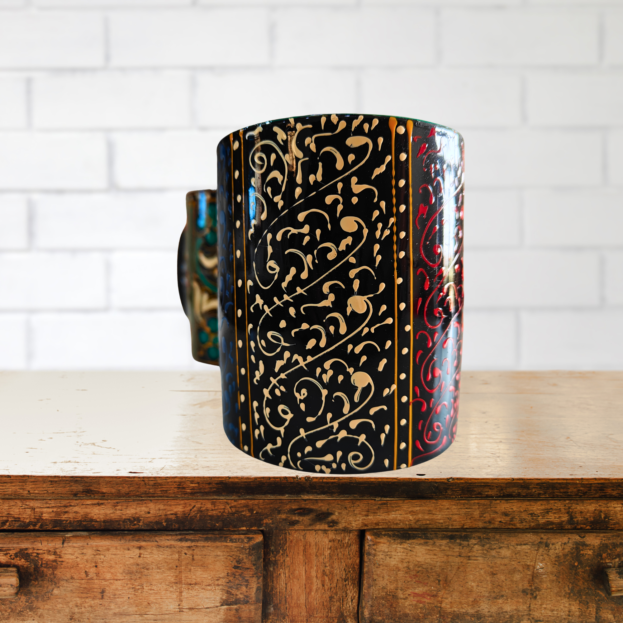 Hand-Painted Ceramic Mug | Truck Art | Mandala Art Decorative Mug | Artisan Home Décor Australia