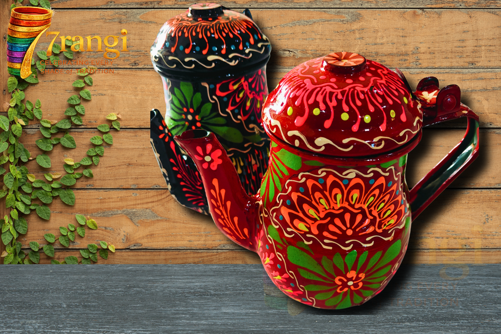 Truck Art Chainak (Medium) | Handmade Pakistani Tea Pot | Decorative & Serving Kettle