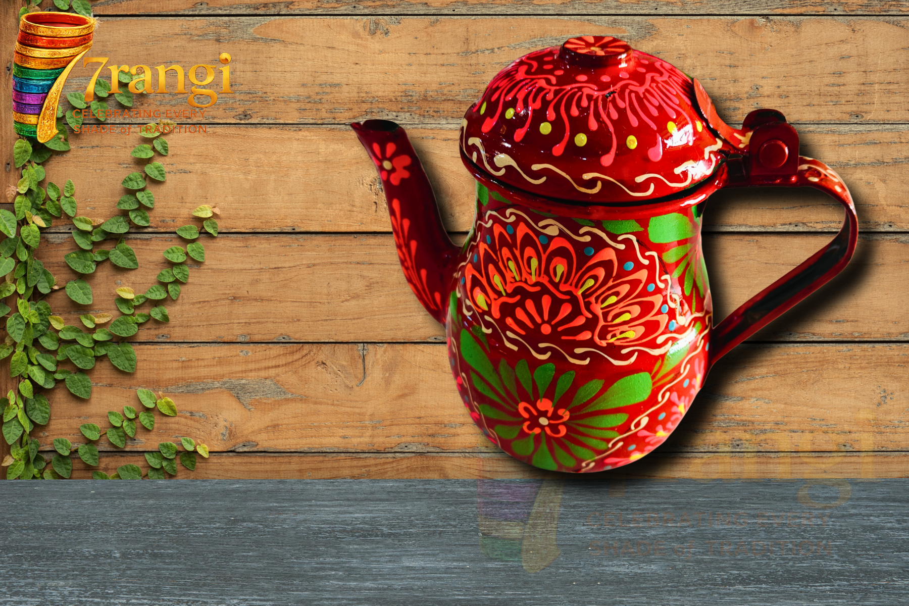 Truck Art Chainak (Medium) | Handmade Pakistani Tea Pot | Decorative & Serving Kettle