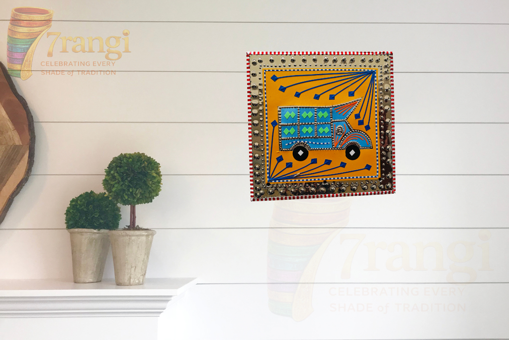 Truck Art Keyholder | Chamakpatti Wall Key Hanger | Handmade Pakistani Wooden Key Rack