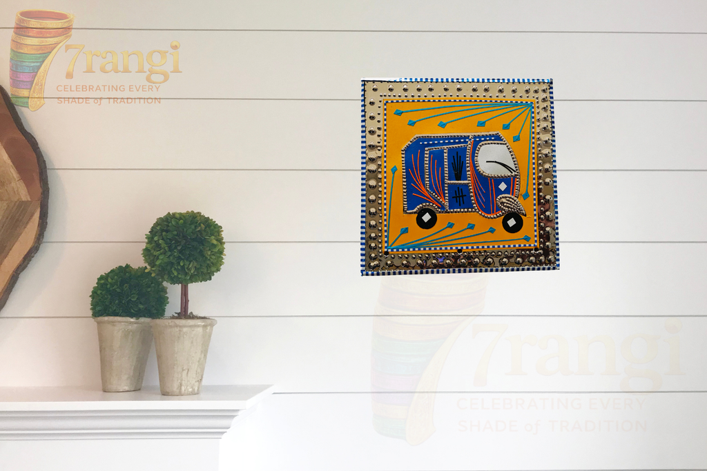 Truck Art Keyholder | Chamakpatti Wall Key Hanger | Handmade Pakistani Wooden Key Rack