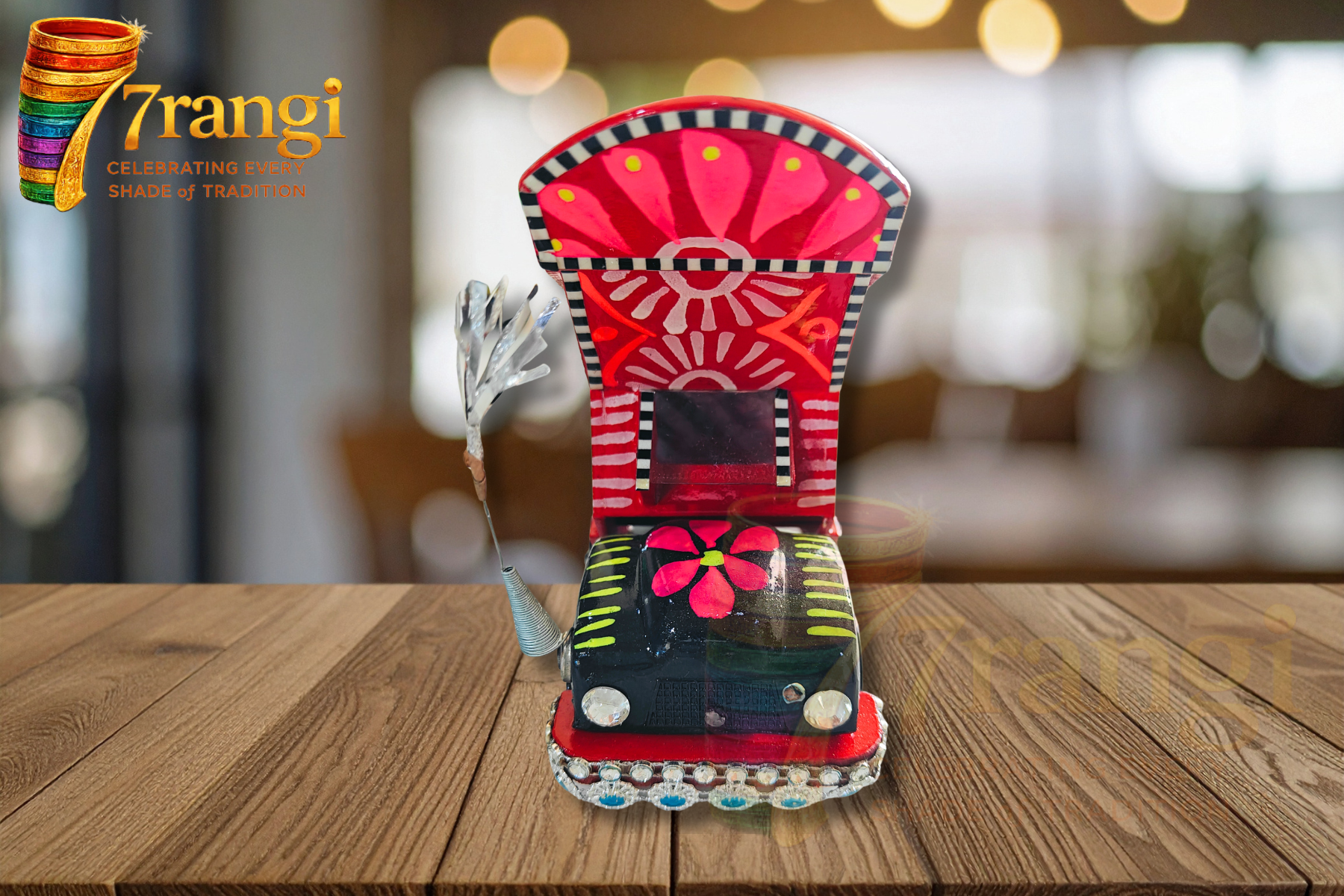 Hand-Painted Truck Art Model | Handmade Wooden Decorative Mini Truck | Pakistani Souvenir
