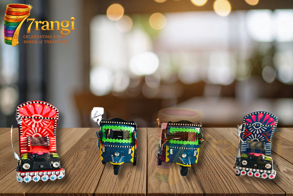 Hand-Painted Truck Art Model | Handmade Wooden Decorative Mini Truck | Pakistani Souvenir
