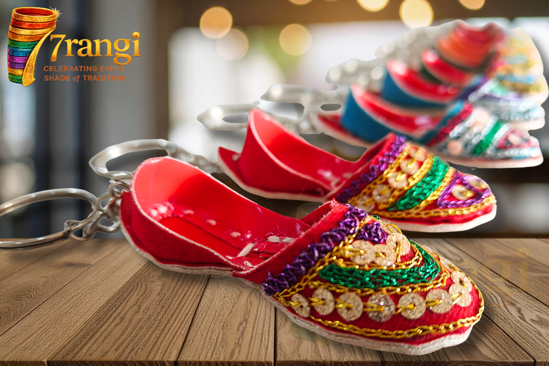 Chappal & Khussa Keychain | Handmade Punjabi Cultural Keyring | Mini Traditional Souvenir
