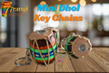 Mini Dhol Keychain | Handmade Punjabi Cultural Keyring | Traditional Musical Souvenir