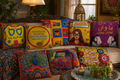 🛋️ Pakistani Truck Art Cushion Covers – Vibrant Handmade Decor for Living Room | Boho Ethnic Pillow Covers | Unique Gift Idea