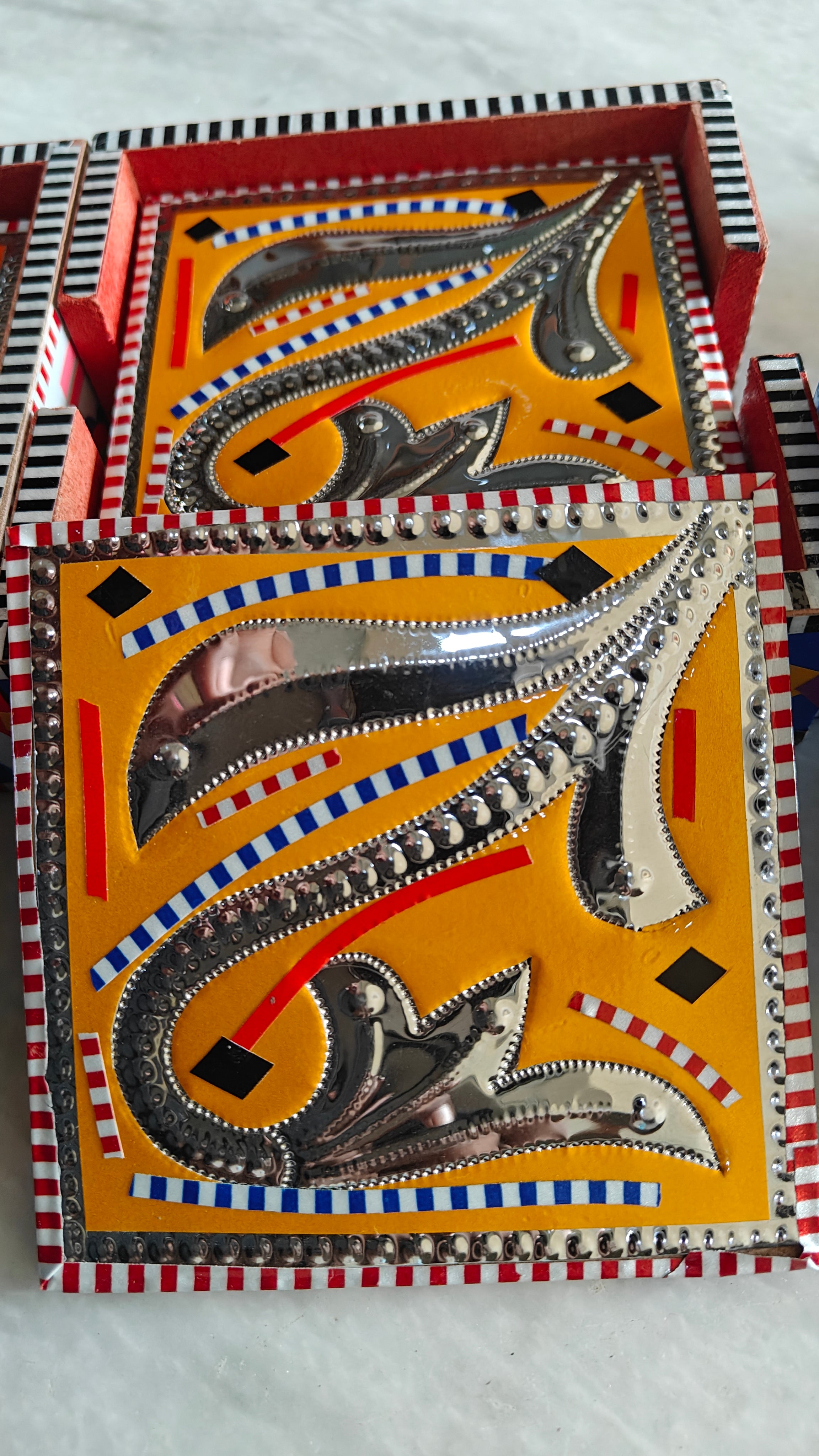 Truck Art Coaster Set Of Six (Chamakpatti)