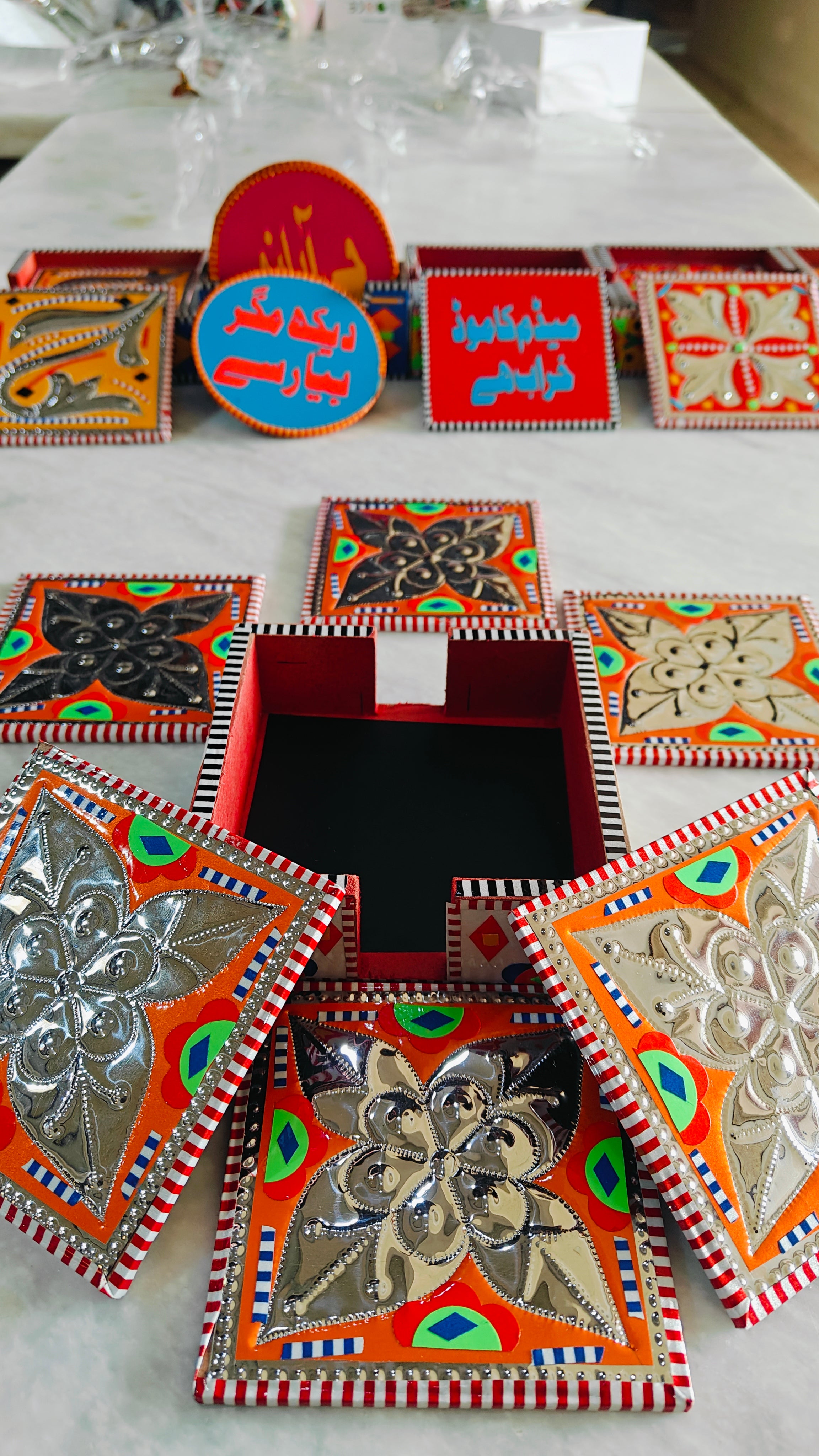 Truck Art Coaster Set Of Six (Chamakpatti)