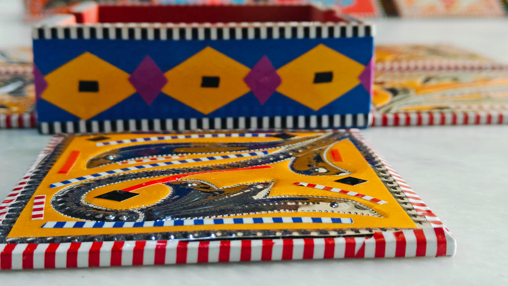 Truck Art Coaster Set Of Six (Chamakpatti)