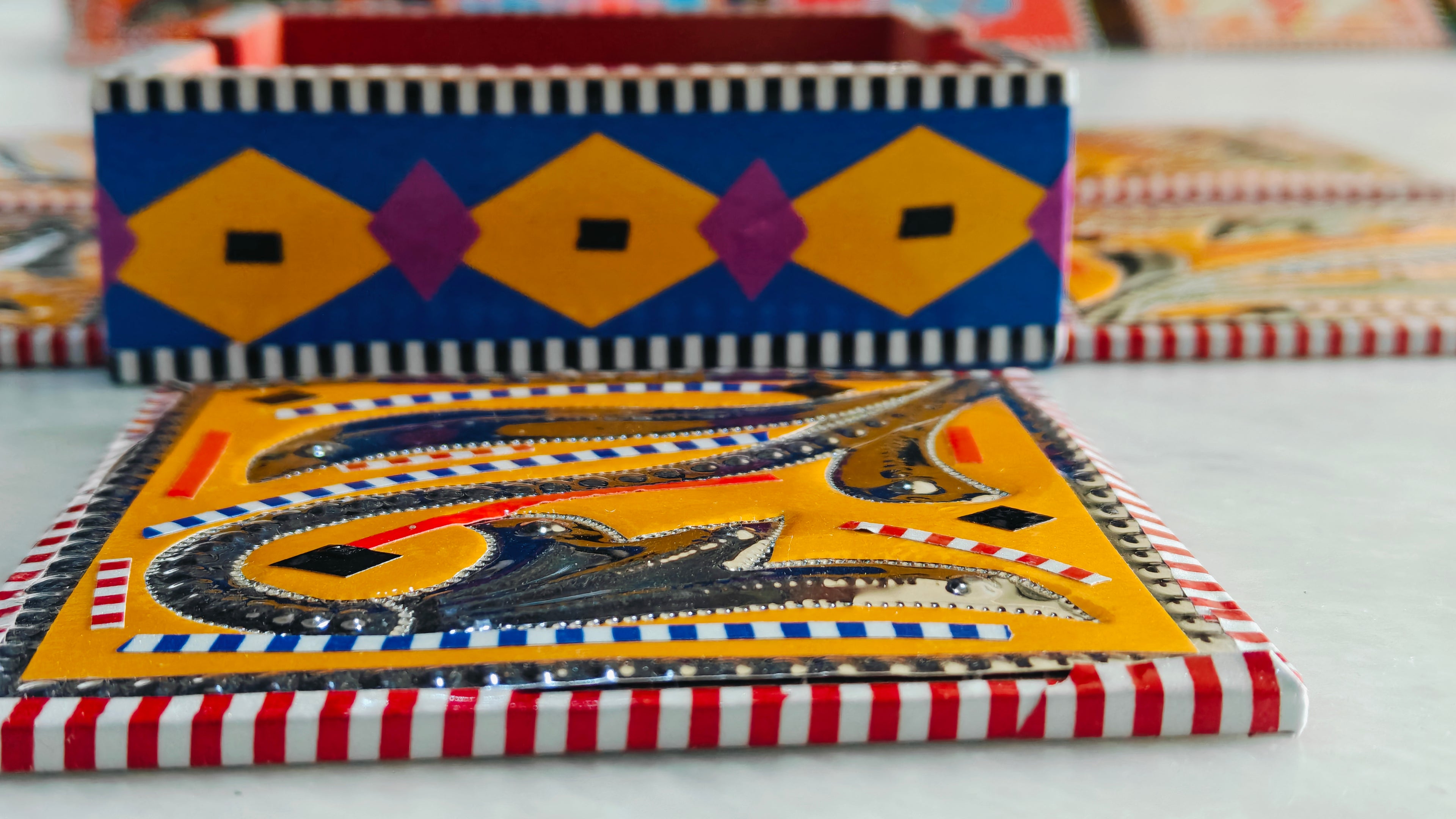 Truck Art Coaster Set Of Six (Chamakpatti)