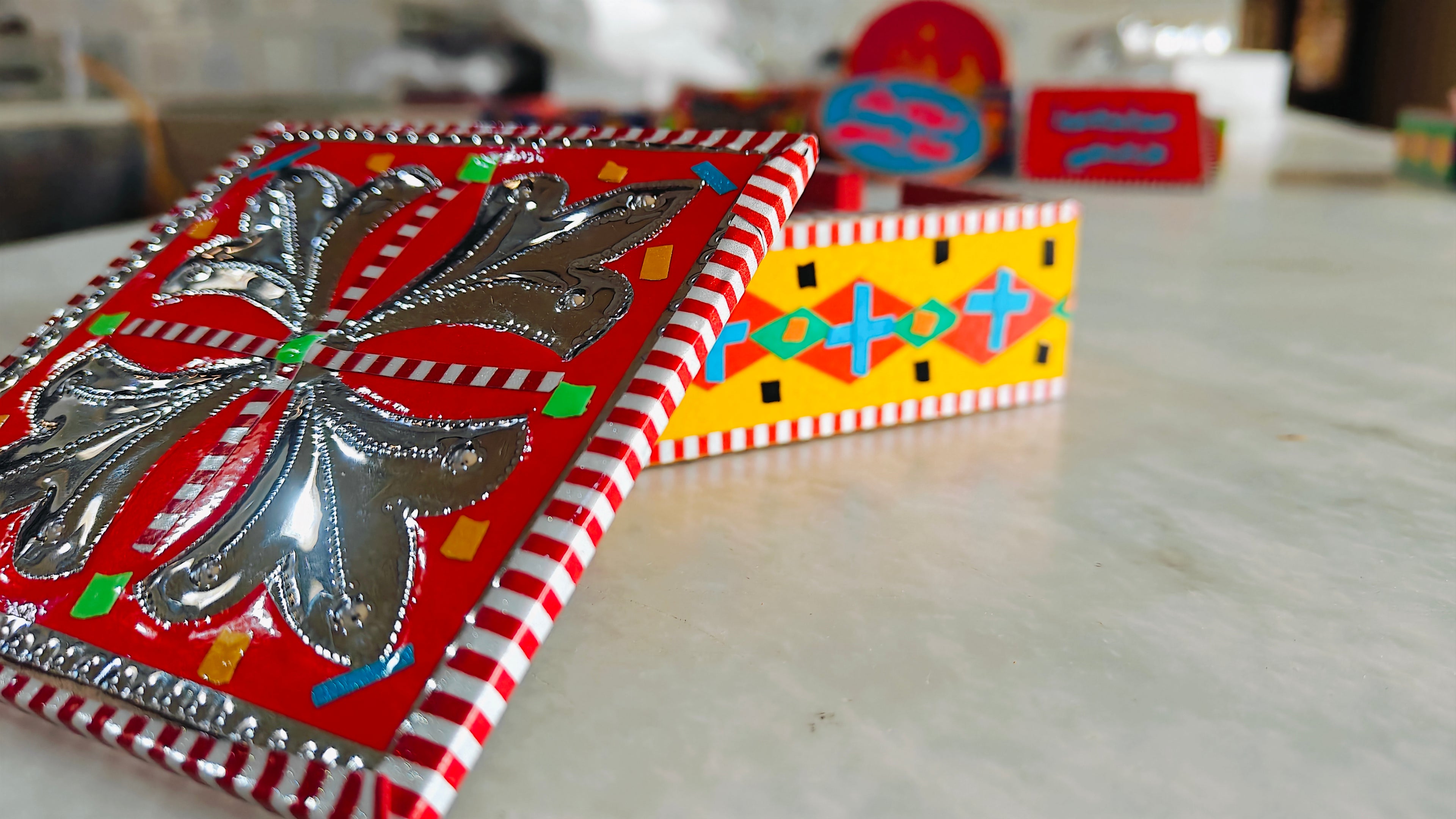 Truck Art Coaster Set Of Six (Chamakpatti)