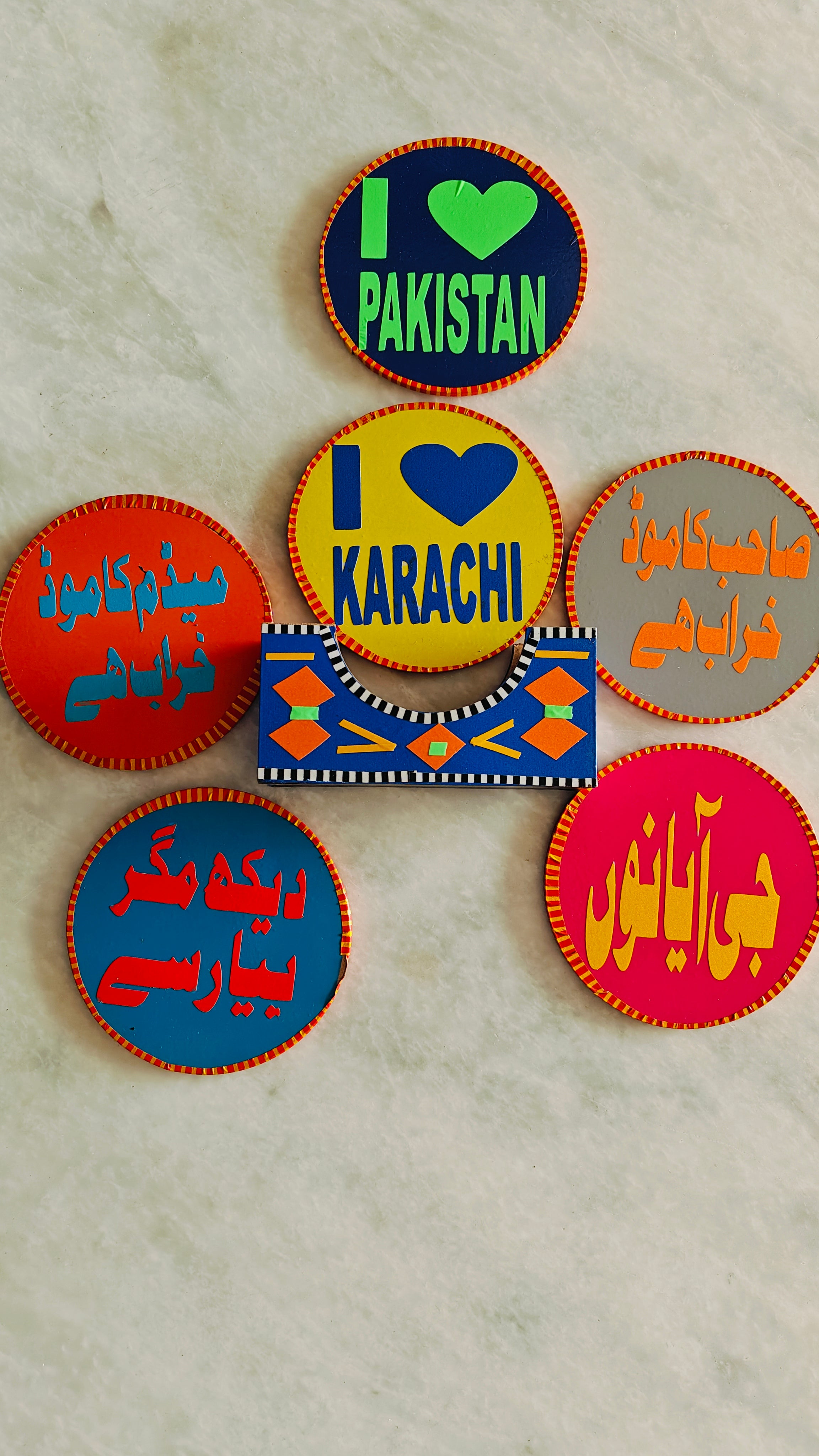 Pakistani Truck Art Coaster Set
