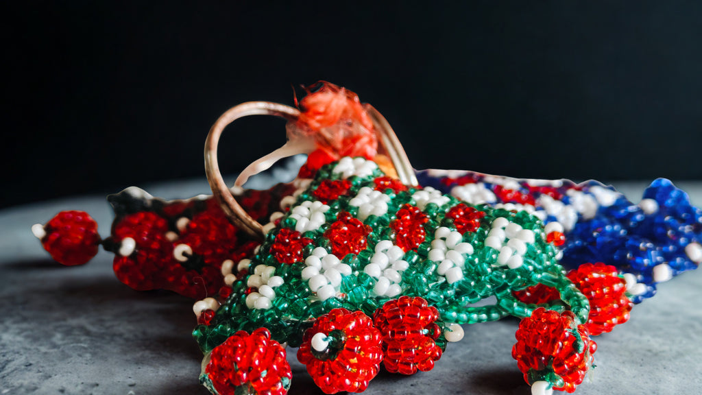Handmade Beaded Keychain | Floral Triangle Design | Traditional Handcrafted Bag Charm | Colorful Artisan Keyring | Unique Gift for Women
