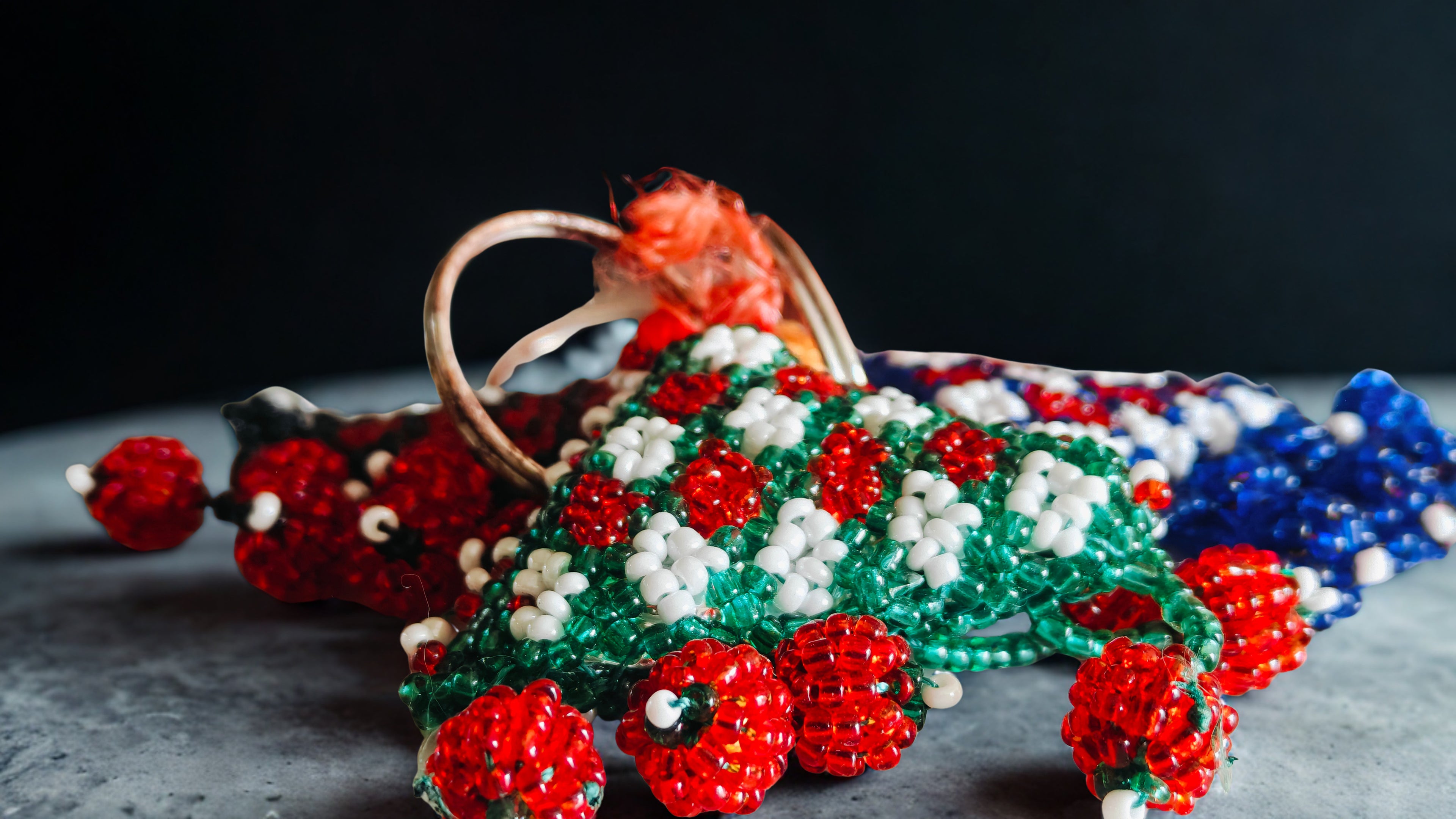 Handmade Beaded Keychain | Floral Triangle Design | Traditional Handcrafted Bag Charm | Colorful Artisan Keyring | Unique Gift for Women
