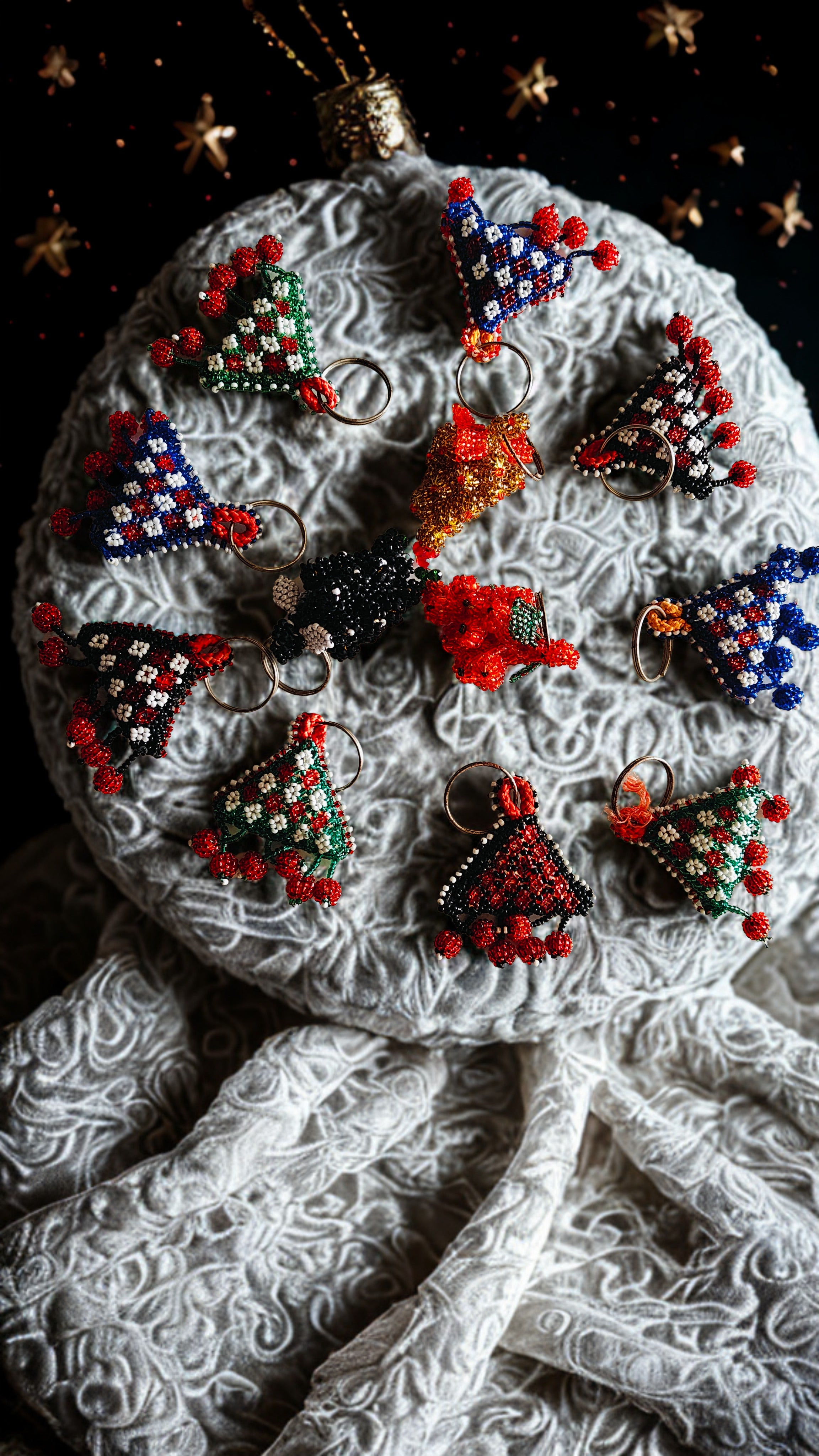 Handmade Beaded Keychain | Floral Triangle Design | Traditional Handcrafted Bag Charm | Colorful Artisan Keyring | Unique Gift for Women